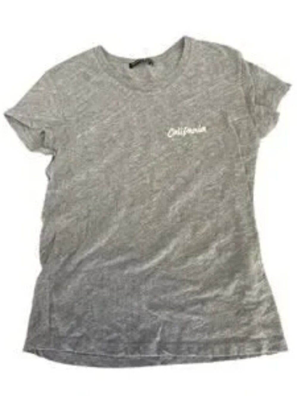 California Graphic Tee‎ Gray Short Sleeve Women Summer Top
